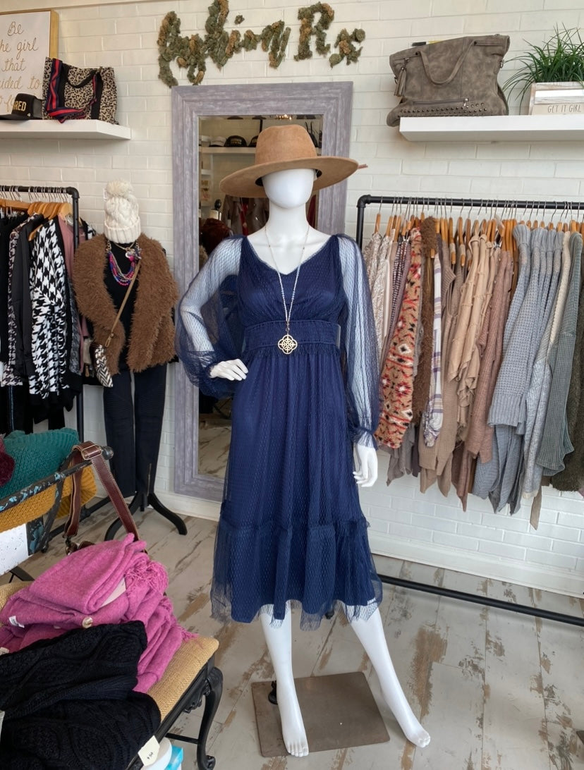 Navy Lace Dress