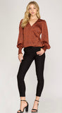 Rust Speckle Blouse