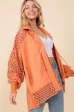 Orange Crochet Jacket