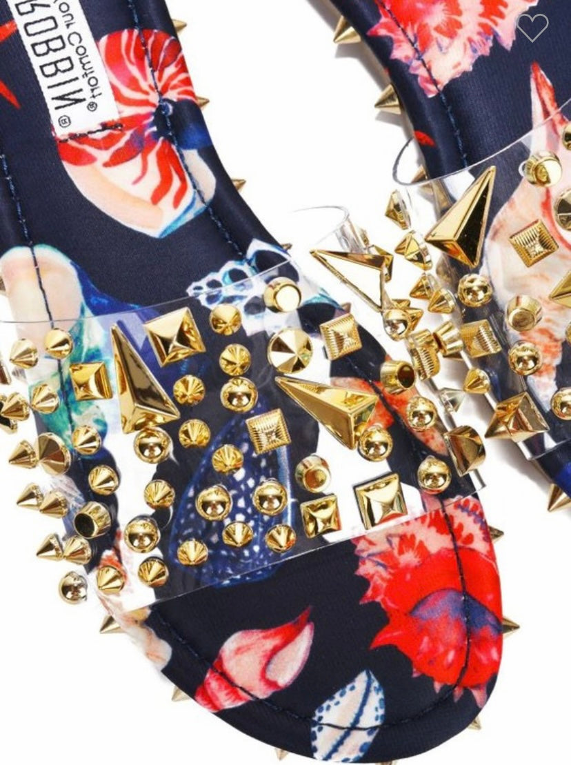 Studded Clear Sandals