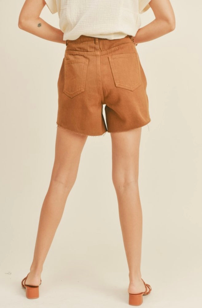 Toffee Cut Off Shorts