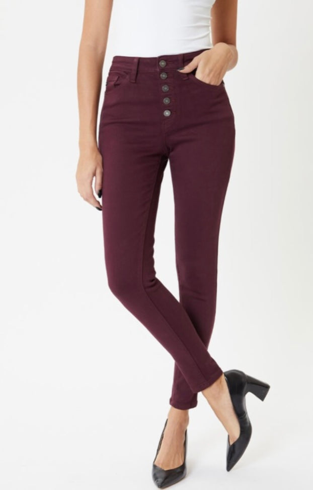 Wine Skinny Jeans