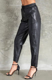 Black Leatherlike Trouser