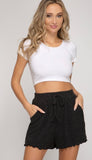 Charcoal Ribbed Shorts