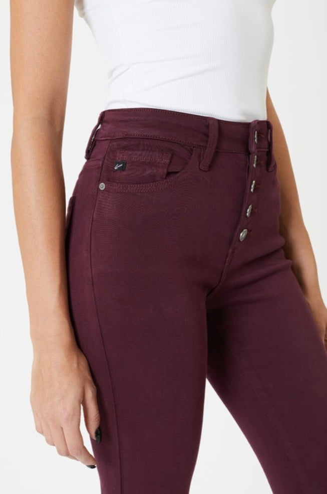 Wine Skinny Jeans