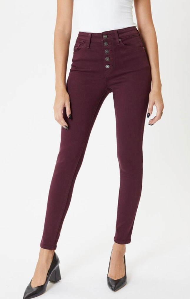Wine Skinny Jeans
