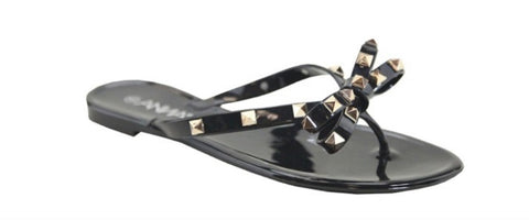 Black Stud Sandals