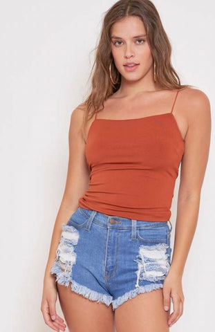 Rust Crop Tank