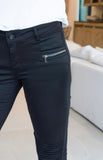 Black Zip Skinny Moto Pants