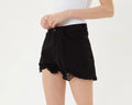 Black Distressed Shorts