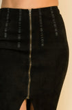 Black Zip Pencil Skirt