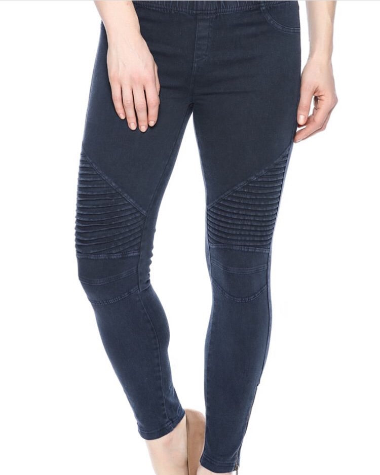 Navy Moto Legging
