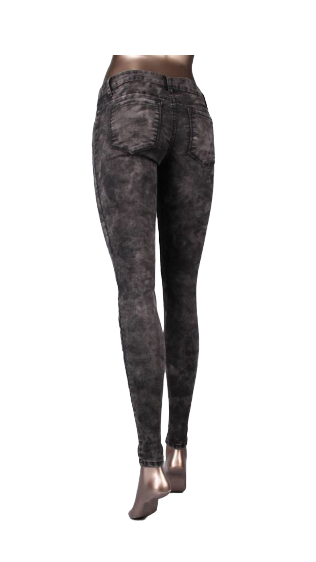 Acid Moto Zipper Skinny Jeans