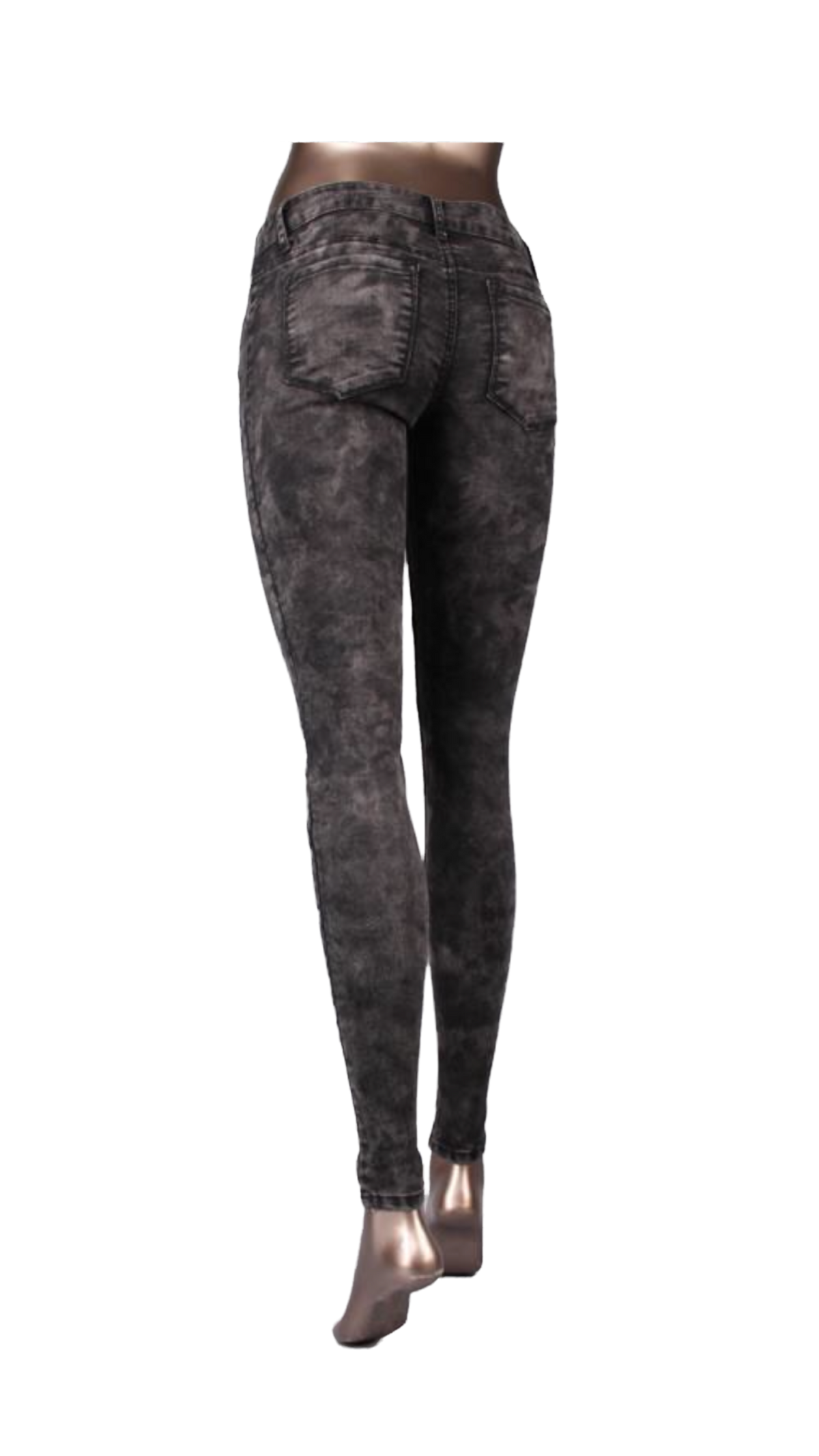 Acid Moto Zipper Skinny Jeans