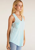Iced Turquoise Pocket Tank