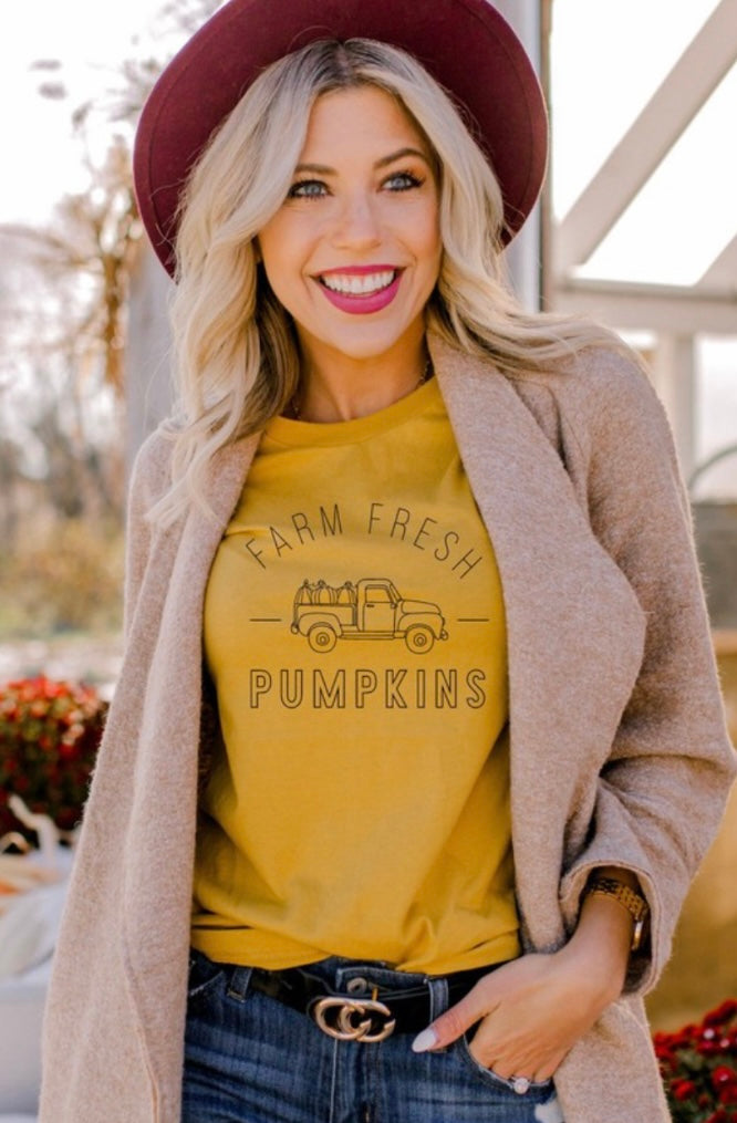 Mustard Pumpkin Tee