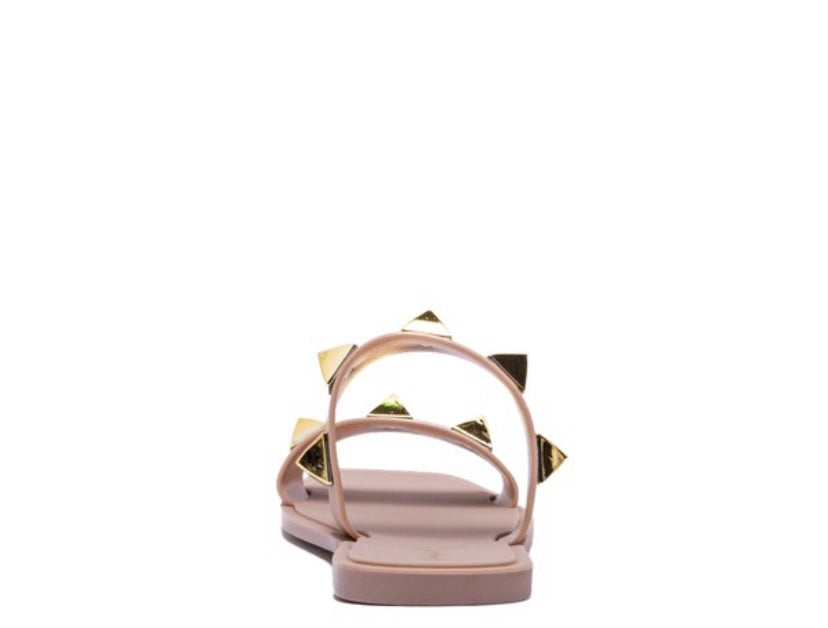 Nude Stud Sandals