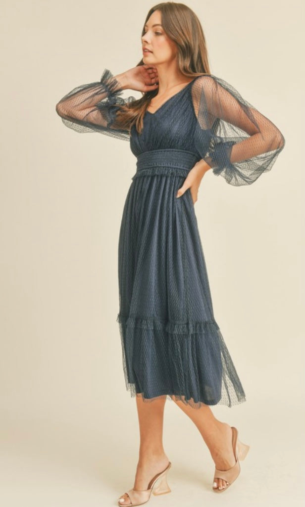 Navy Lace Dress