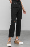 Black High Rise Mom Jeans