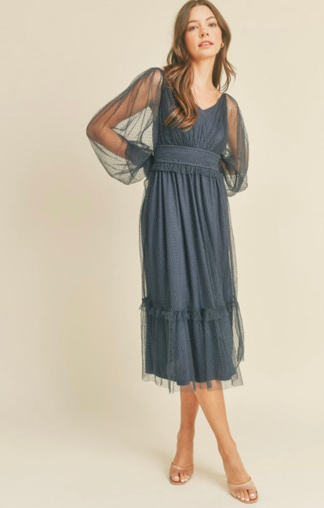 Navy Lace Dress
