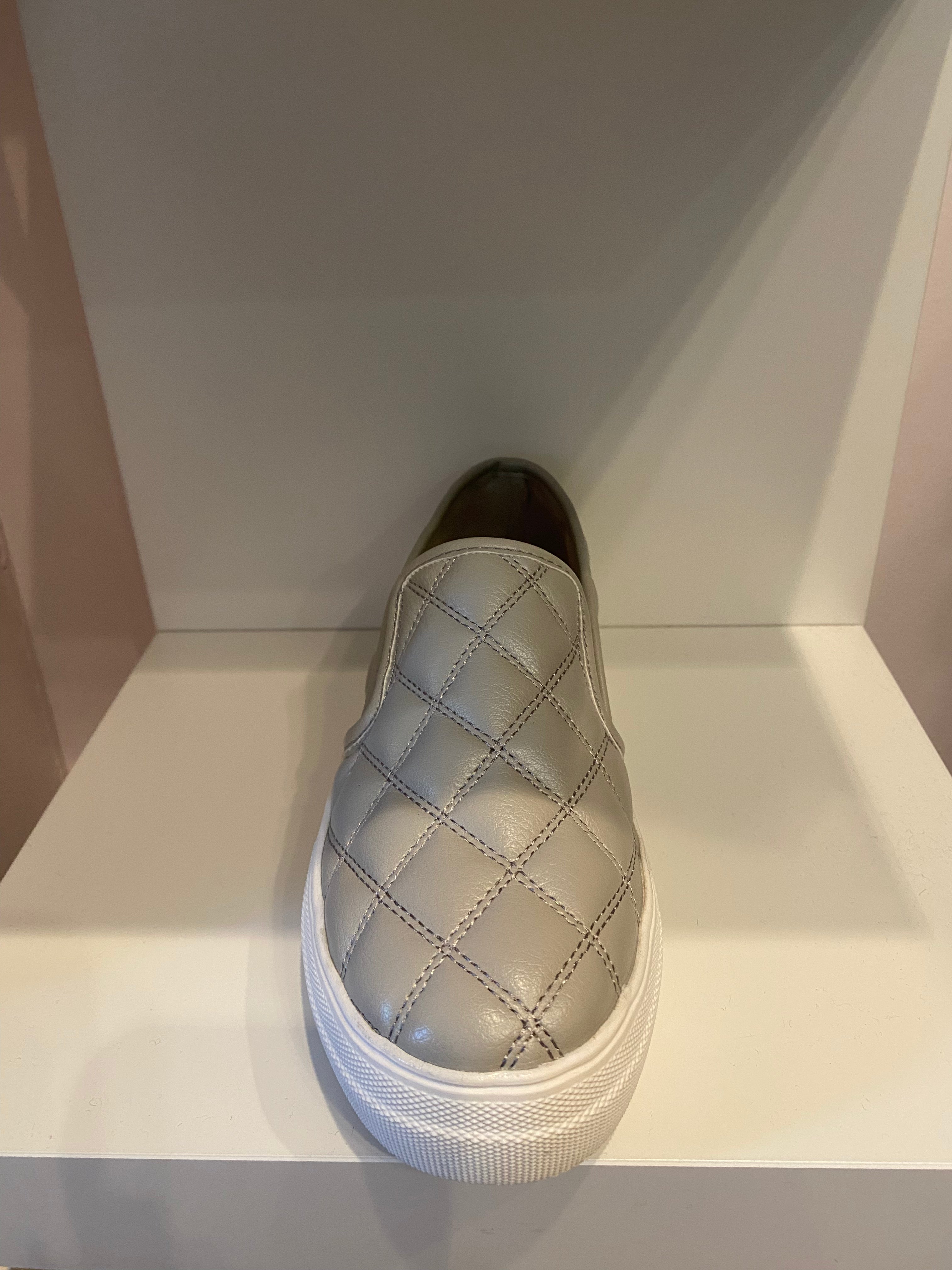 Grey Quilted Sneakers