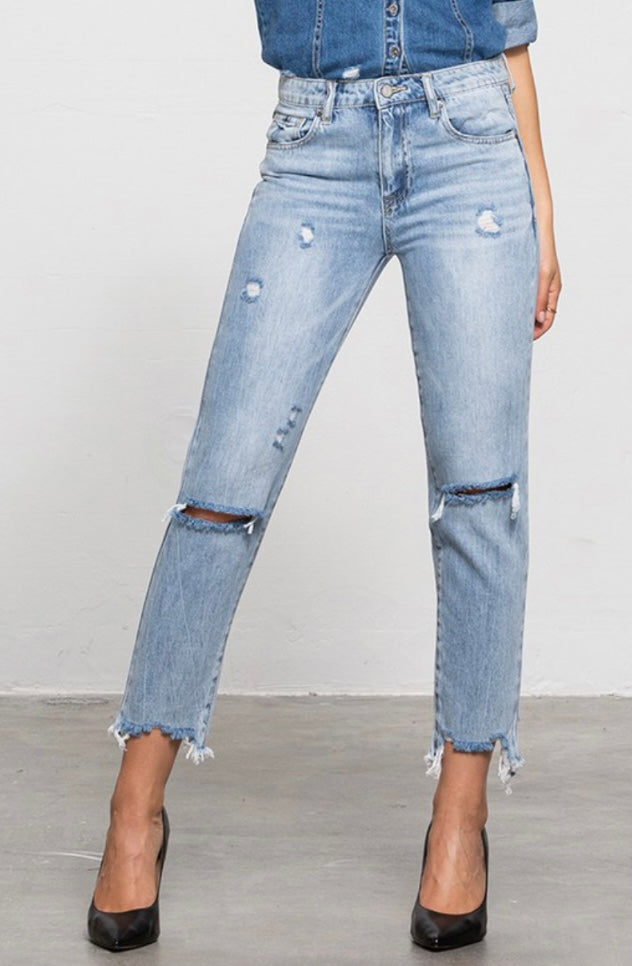 Light Wash Girlfriend Jeans