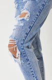 High Waist Destroyed Boyfriend Jeans