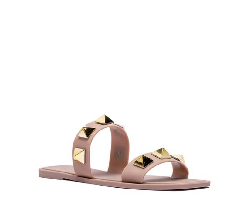 Nude Stud Sandals