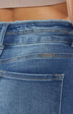 Frayed High Rise Ankle Skinny Jeans
